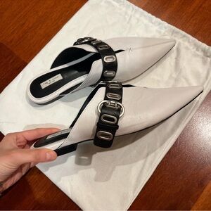 rag & bone White and Black Mules